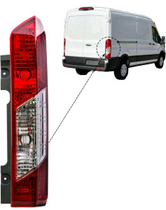 (2) Replacement Passenger Right Side Tail Rear Light Lamp Assembly fit Ford Transit T150, T250,T350 From 2014 onward