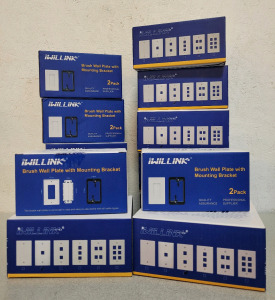 (7) Iwillink 1 And 2-Port Keystone Ethernet Wall Plate 10 Packs And (6) 2 Pack Brush Wall Plate With Mointing Brackets