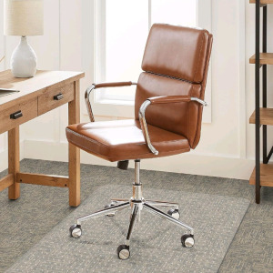 (2) Office Chair Mat or Carpet: 36" x 48" Plastic Heavy Duty Computer Desk Mats with Lip for Low Flat and No Pile Carpeted Floor - Clear Rug Pad for Rolling Chairs Office Work Home Gaming Rectangle