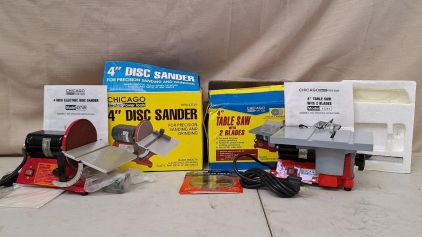 Chicago Electric 4" Table Saw & 4" Disc Sander