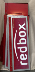 Assortment of Large Redbox Signs