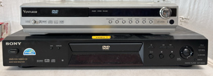 (1) Sony DVD Player & (1) Venturer DVD Player