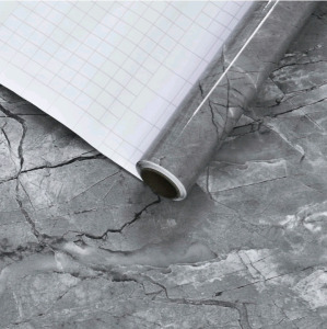 (6) Gray Marble Contact Paper for Countertops Waterproof Marble Peel and Stick Wallpaper Removable Self-Adhesive Granite Vinyl Wrap Roll for Kitchen Bathroom Sink Table Darwer Locker 16x118 inch!