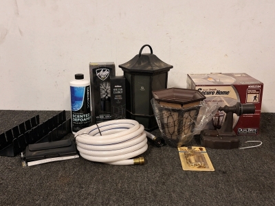 Speaker Lantern, Motion Activated Wall Lantern, Water Powered Wheel Brush, Scented Defoamer, Small Garden Hose & More