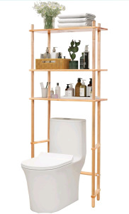 (1) Under Sink Organizer Storage 1 pack, 2 Tier Slide Out Height Adjustable Pull Out Cabinet Organizer Drawers, Kitchen Bathroom Large Capacity Metal Under Sink Rack Caddy Basket Shelves, Black, (1) MallCreaty Over The Toilet Storage, 3-Tier Wooden Bathro