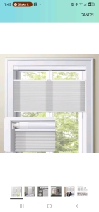 (3) MiLin Top Down Bottom Up Cordless Cellular Shades No Drill Color-Matched No Tools Cellular Blinds for Windows Honeycomb Design Blinds & Shades (Light Filtering Grey, 30 1/2" W x 64" H)