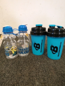 Minion water bottles(13)<br/>Body Builder Shakers(19)