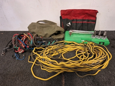 Wirsbo Expander Tool, Large Extension Cord, Bungee Cords & (2) Tool Bags