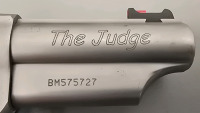 Taurus The Judge Revolver, .45LC/.410 GA, Stainless, Serial: BM575727 - 8