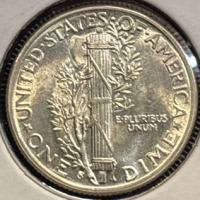 1943-S MS64 Choice Silver Mercury Dime - 4