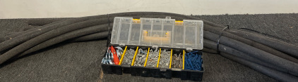 Pipe Covers & Tool Box Full of Screws And Nails