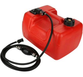 (1) Portable Boat Fuel Gas tank 12L 3 Gallon Marine Outboard Gas Tank for YAMAHA Barco De Motor Fuera De Borda with Connector Replace Yamaha 6YL-24201-24-00 Portable Gas Tank, (1) Sun Shade Sail Pole 9Ft Outdoor Sunshade Sail Post Support Awning Canopy He