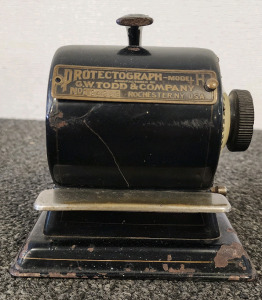 Antique G.W. Todd & Co. Protectograph Model H