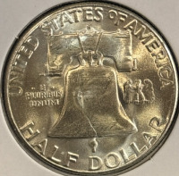 1953-S MS65 Gem Silver Franklin Half Dollar - 4