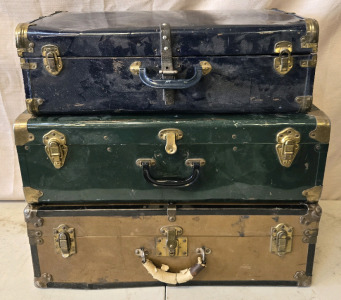 (3) Vintage Suitcases