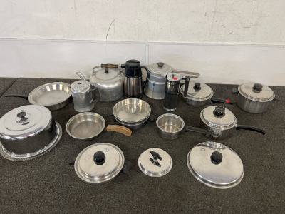 Chrome Pots and Pans And Coffee Percolators, And Much More!!!!