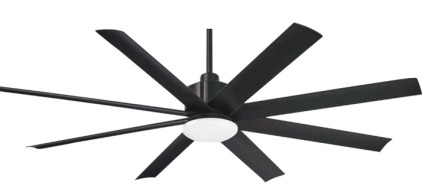 (1) MINKA-AIRE F888L-CL Slipstream 65 Inch Outdoor Ceiling Fan with Dimmable LED Light and DC Motor in Coal Finish, (1) Notrax 109 Brush Step Carpeted Indoor/Outdoor Entrance Mat for Home or Office, 3' X 5', Absorbent Slip Resistant Heavy Duty Entry Mat, 