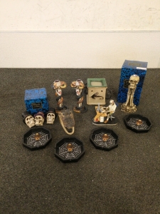 Studio Collection Skeleton Figures and candle holders