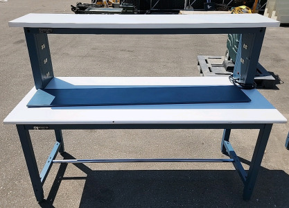 Production Industries Work Bench With (10) Electrical Outlets 6'W x 4'.6"H
