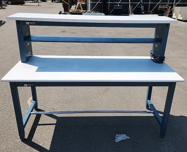 Production Industries Work Bench With (10) Electrical Outlets 6'W x 4'.6"H