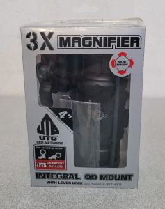Leapers 3X Magnifier With Integral QD Mount And Lever Lock