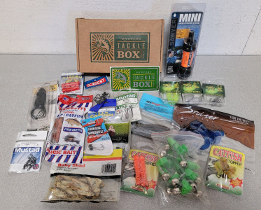 Catfish Themed Mystery Tackle Box And Sawyer Mini Water Filtration System