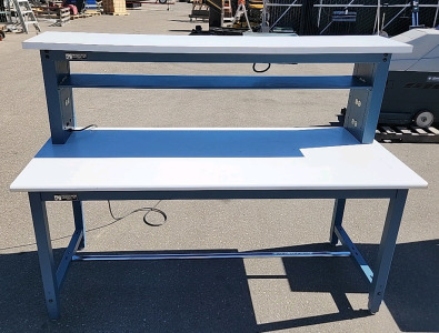 Production Industries Work Bench With (10) Electrical Outlets 6'Wx4'.6"H