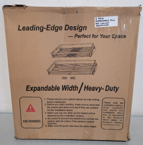2 Pack Expandable Pull Out Cabinet Organizer
