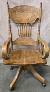 Antique Wood Office Chair
