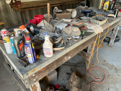 OFFSITE CALDWELL - 15'-20' Table With Large Selection Of Tools, Hardware, Auto Parts, And Much More
