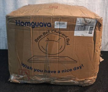 (1) Homeguava Beanbag Chair & Bed, Grey