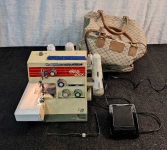 (1) Elna Lock L5 Serger Sewing Machine W/ Soft Case, 14"L x 12"H