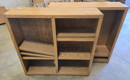 (2) Wood Bookshelves w/ Adjustable Shelf Positions - 47&frac34;"H x 47⅞"W x 12&frac12;"D