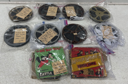 Assorted Vitage 16mm Films (1) Castle Films &ldquo;The Runt&rdquo; (1) Castle Films &ldquo;Jail Birds&rdquo; (1)Castle Films &ldquo;Big Bad Wolf &ldquo; and More