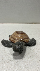 Rainbow Hand Carved Onyx And Marble Sea Turtle