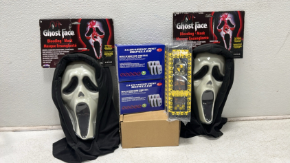 (2) Ghost Face Bleeding Halloween Masks, 3 Harry Potter Bookmarks, Starlink Gen 3 Pole Mount, (2) Ultrasonic Pest Repeller Pack of 6