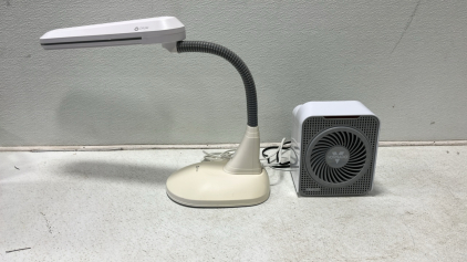 Vornado Personal Space Heater Velocity Tuned Heat, Ottlite Desk Lamp