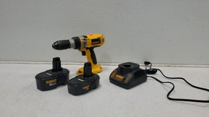 Dewalt Drill With 2 Batteries and Charger