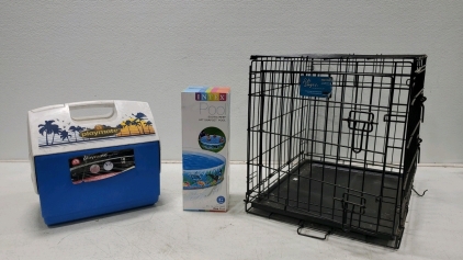 Medium Dog Crate, Intrex Pool Igloo 16 US Qt Cooler