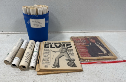 Vintage 70&rsquo;s Elvis Presley Papers And (19) vintage Union Pacific Calendars ..