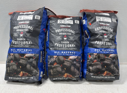 (3) Kirkland BBQ Briquettes