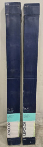 (2) *New* Levolor White 2&frac12;" Faux Wood Blind Sets - 72"W x 64"H - 67" Trim Width - #929688
