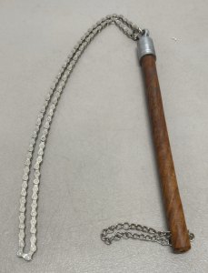 Wooden Nunchaku with Metal Chain, 12" Handle, 11" Chain