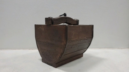 Antique Chinese Rice Or Grain Measuring Basket