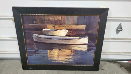 Oil Painting Of Boats