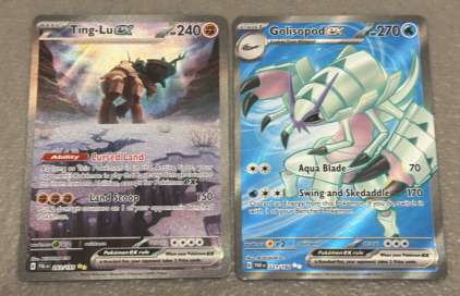 Pok&eacute;mon ex Rule Cards - Ting-Lu ex 240 HP & Golisopod ex 270 HP, PAL Set