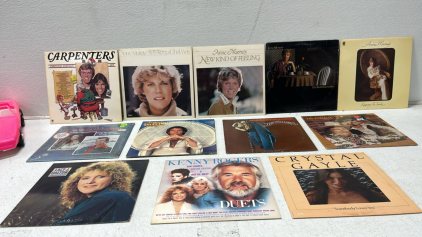 Vintage Vinyl Albums Including The Carpenters Christmas Album, Anne Murray, Kenny Roger&rsquo;s, Loretta Lynn, Crystal Gayle,And More
