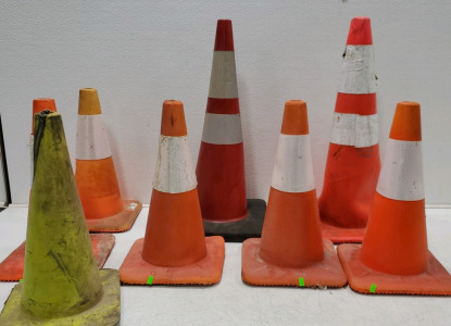 8 Different Size Traffic Cones