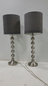 2 Lamps With Gray Shades