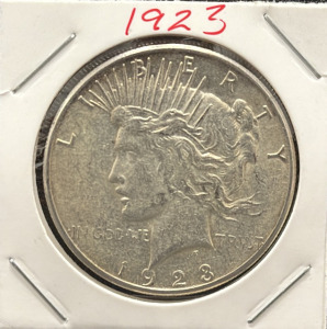 1923 Peace Silver Dollar Coin, Philadelphia Mint, 90% Silver